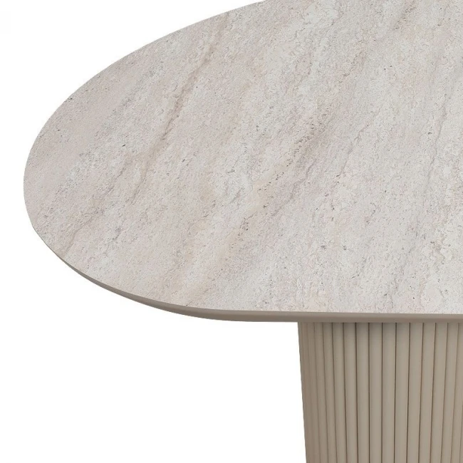 Τραπέζι Hazar Megapap Mdf χρώμα travertine - sandstone 180x90x77εκ.