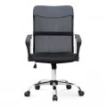 Καρέκλα γραφείου Franco Megapap με ύφασμα Mesh χρώμα μαύρο 59x57x95/105εκ.