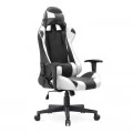 Καρέκλα γραφείου Gaming Alonso Megapap από τεχνόδερμα χρώμα λευκό - μαύρο 67x70x125/135 εκ.