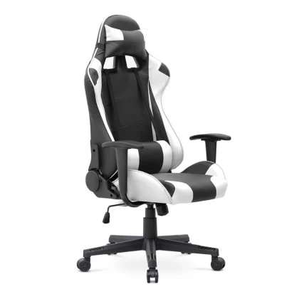 Καρέκλα γραφείου Gaming Alonso Megapap από τεχνόδερμα χρώμα λευκό - μαύρο 67x70x125/135 εκ. Καρέκλα γραφείου Gaming Alonso Megapap από τεχνόδερμα χρώμα λευκό - μαύρο 67x70x125/135 εκ.