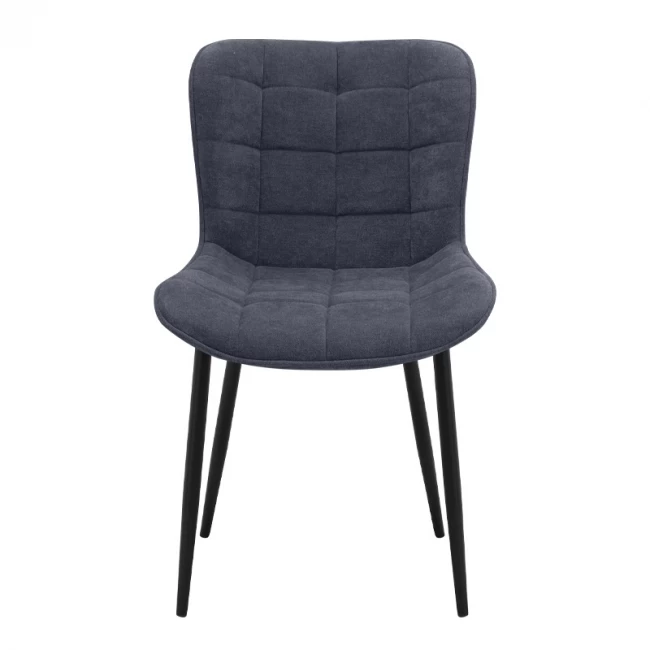 Καρέκλα τραπεζαρίας Chiara Megapap ανθρακί ύφασμα - μεταλλικό μαύρο πόδι 48x58x81εκ.