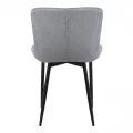 Καρέκλα τραπεζαρίας Chiara Megapap γκρι ύφασμα - μεταλλικό μαύρο πόδι 48x58x81εκ.