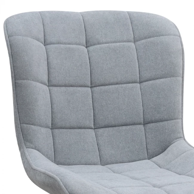 Καρέκλα τραπεζαρίας Chiara Megapap γκρι ύφασμα - μεταλλικό μαύρο πόδι 48x58x81εκ.