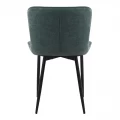 Καρέκλα τραπεζαρίας Chiara Megapap πράσινο ύφασμα - μεταλλικό μαύρο πόδι 48x58x81εκ.