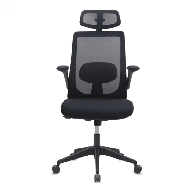 Καρέκλα γραφείου διευθυντική Belora Megapap με ύφασμα Mesh χρώμα μαύρο 63,5x62x117/127εκ.