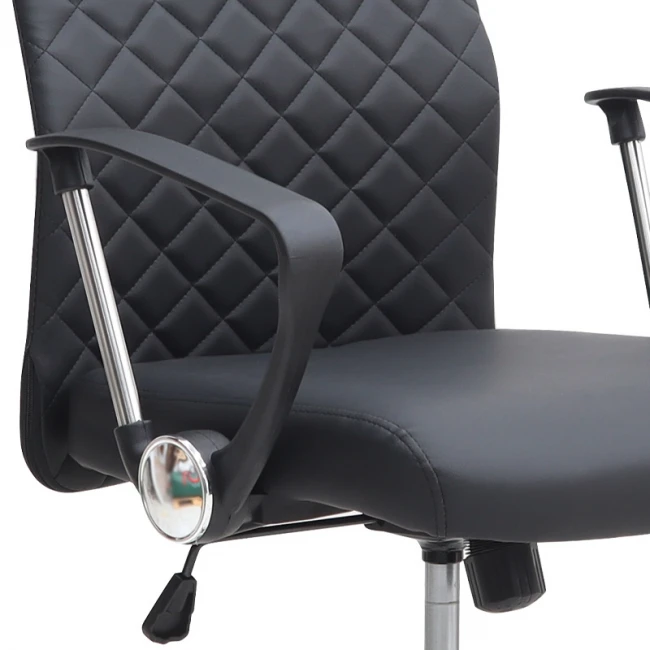 Καρέκλα γραφείου Avelon Megapap από τεχνόδερμα χρώμα μαύρο 60x56x94/103εκ.