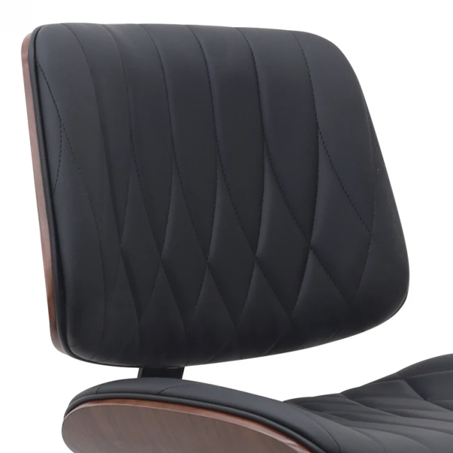 Καρέκλα γραφείου Corina Megapap από τεχνόδερμα χρώμα μαύρο 60x65x82/92εκ.