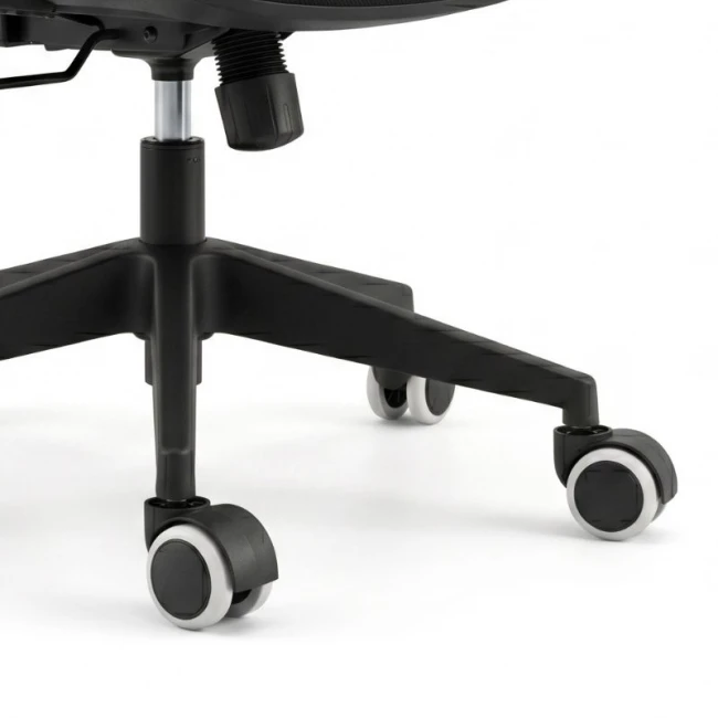 Ανταλλακτικά Ροδάκια Megapap για καρέκλες γραφείου σετ 5 τμχ χρώμα μαύρο - λευκό