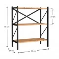 Βιβλιοθήκη Jocasta Megapap μεταλλική - μελαμίνης χρώμα pine oak 66x34x85εκ. Βιβλιοθήκη Jocasta Megapap μεταλλική - μελαμίνης χρώμα pine oak 66x34x85εκ.