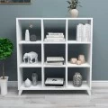 Βιβλιοθήκη μελαμίνης Saul Megapap χρώμα λευκό 88,2x20x88,2εκ.