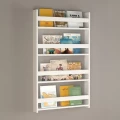 Επιτοίχια βιβλιοθήκη - ραφιέρα Montessori Megapap από μελαμίνη χρώμα λευκό 74x10x120εκ.