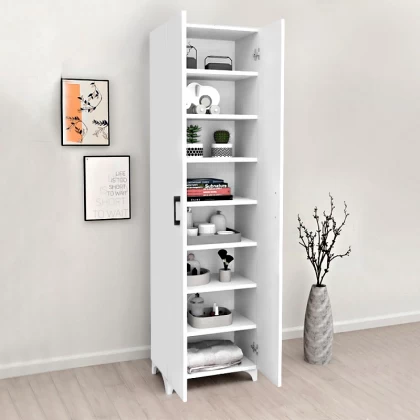 Ντουλάπα - Παπουτσοθήκη Lilly Megapap χρώμα λευκό 49x32x178εκ. Ντουλάπα - Παπουτσοθήκη Lilly Megapap χρώμα λευκό 49x32x178εκ.