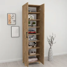 Ντουλάπα - Παπουτσοθήκη Lilly Megapap χρώμα pine oak 49x32x178εκ.
