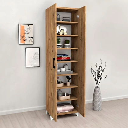 Ντουλάπα - Παπουτσοθήκη Lilly Megapap χρώμα pine oak 49x32x178εκ. Ντουλάπα - Παπουτσοθήκη Lilly Megapap χρώμα pine oak 49x32x178εκ.