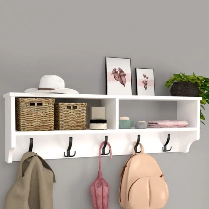 Κρεμάστρα τοίχου Ottila Megapap χρώμα λευκό 120x22x37εκ. Κρεμάστρα τοίχου Ottila Megapap χρώμα λευκό 120x22x37εκ.