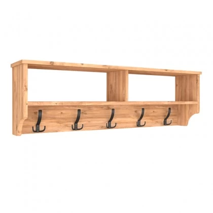 Κρεμάστρα τοίχου Ottila Megapap χρώμα pine oak 120x22x37εκ. Κρεμάστρα τοίχου Ottila Megapap χρώμα pine oak 120x22x37εκ.