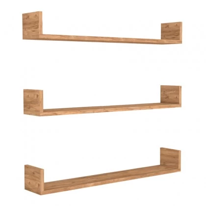 Ραφιέρα τοίχου Tyrion Megapap 3 τεμαχίων χρώμα pine oak 90x15x12εκ. Ραφιέρα τοίχου Tyrion Megapap 3 τεμαχίων χρώμα pine oak 90x15x12εκ.
