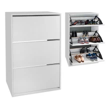 Παπουτσοθήκη Nave Megapap 18 ζευγών χρώμα λευκό 73,6x24x110εκ.