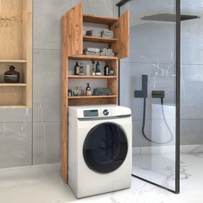 Έπιπλο πλυντηρίου Ramsey Megapap χρώμα pine oak 65x27x190,6εκ. Έπιπλο πλυντηρίου Ramsey Megapap χρώμα pine oak 65x27x190,6εκ.