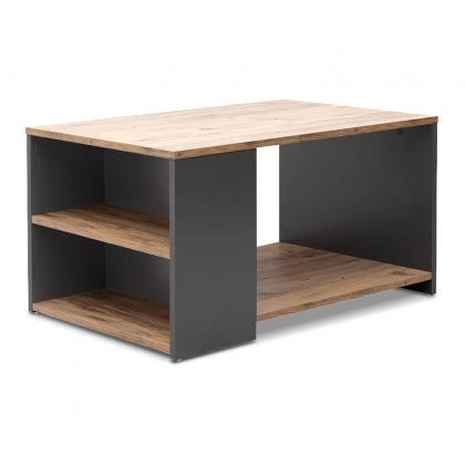 Τραπεζάκι σαλονιού Sylvia Megapap χρώμα pine oak - ανθρακί 90,2x59,2x48,1εκ. Τραπεζάκι σαλονιού Sylvia Megapap χρώμα pine oak - ανθρακί 90,2x59,2x48,1εκ.