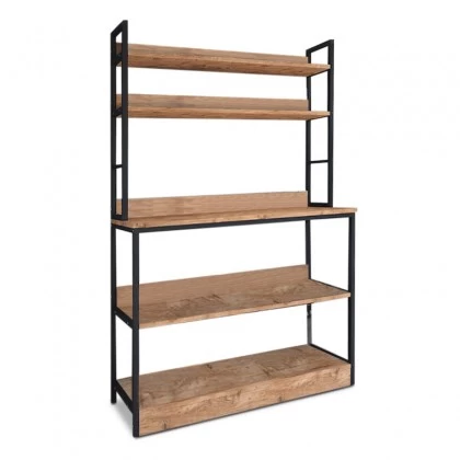 Έπιπλο κουζίνας Foyer Megapap χρώμα μαύρο - pine oak 101x36x160,7εκ. Έπιπλο κουζίνας Foyer Megapap χρώμα μαύρο - pine oak 101x36x160,7εκ.