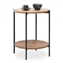 Βοηθητικό τραπεζάκι Argento Megapap χρώμα pine oak 43x43x60εκ.