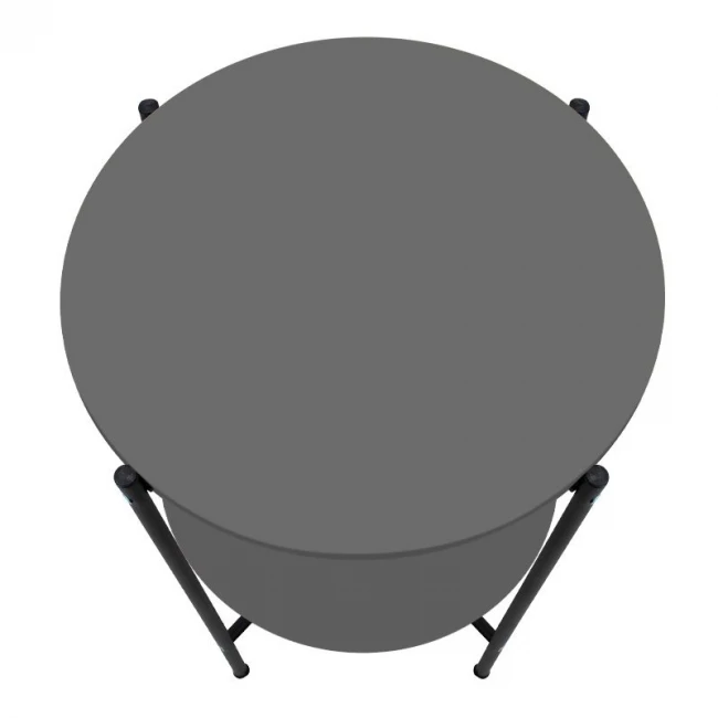 Τραπεζάκι βοηθητικό Argento Megapap χρώμα ανθρακί 43x43x60εκ.
