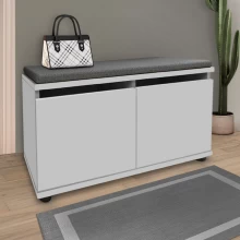 Παπουτσοθήκη Twain Megapap 8 ζευγών χρώμα λευκό 80x35x42εκ.