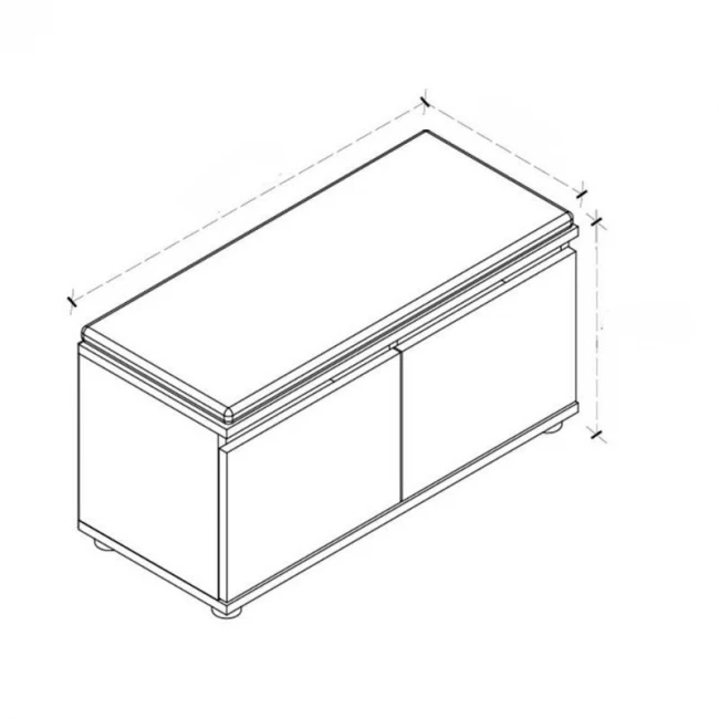 Παπουτσοθήκη Twain Megapap 8 ζευγών χρώμα sapphire oak 80x35x42εκ.