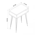 Κομοδίνο μελαμίνης Scott Megapap χρώμα λευκό 40x30x60εκ.