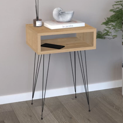 Κομοδίνο Scott Megapap χρώμα sapphire oak 40x30x60εκ. Κομοδίνο Scott Megapap χρώμα sapphire oak 40x30x60εκ.