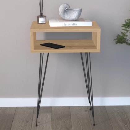 Κομοδίνο Scott Megapap χρώμα sapphire oak 40x30x60εκ. Κομοδίνο Scott Megapap χρώμα sapphire oak 40x30x60εκ.