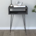 Κομοδίνο μελαμίνης Scott Megapap χρώμα ανθρακί 40x30x60εκ.