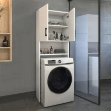 Έπιπλο πλυντηρίου Holton Megapap χρώμα λευκό 65,5x30x180εκ.