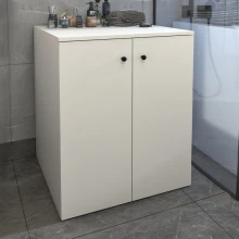 Έπιπλο πλυντηρίου Gray Megapap χρώμα λευκό 70x66x90εκ.