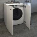 Έπιπλο πλυντηρίου Gray Megapap από μελαμίνη χρώμα λευκό 70x66x90εκ.