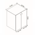Έπιπλο πλυντηρίου Gray Megapap χρώμα sapphire oak 70x66x90εκ.