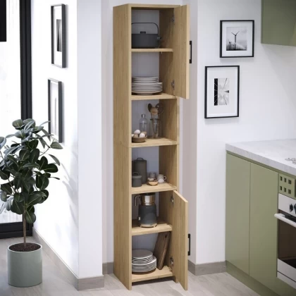 Ντουλάπι κουζίνας - μπάνιου Hobbes Megapap χρώμα sapphire oak 35x30x182,3εκ. Ντουλάπι κουζίνας - μπάνιου Hobbes Megapap χρώμα sapphire oak 35x30x182,3εκ.