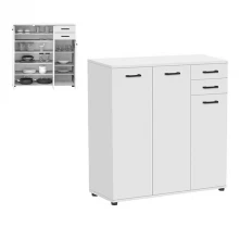 Παπουτσοθήκη - ντουλάπι Polly Megapap χρώμα λευκό 108x35x108εκ.