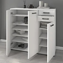 Παπουτσοθήκη - Ντουλάπι Polly Megapap χρώμα λευκό 108x35x108εκ.