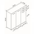 Παπουτσοθήκη - ντουλάπι Polly Megapap χρώμα pine oak 108x35x108εκ. Παπουτσοθήκη - ντουλάπι Polly Megapap χρώμα pine oak 108x35x108εκ.