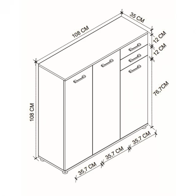 Παπουτσοθήκη - ντουλάπι Polly Megapap χρώμα pine oak 108x35x108εκ. Παπουτσοθήκη - ντουλάπι Polly Megapap χρώμα pine oak 108x35x108εκ.