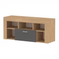 Έπιπλο τηλεόρασης Midili Megapap χρώμα sapphire oak - ανθρακί 135x42x60,7εκ.