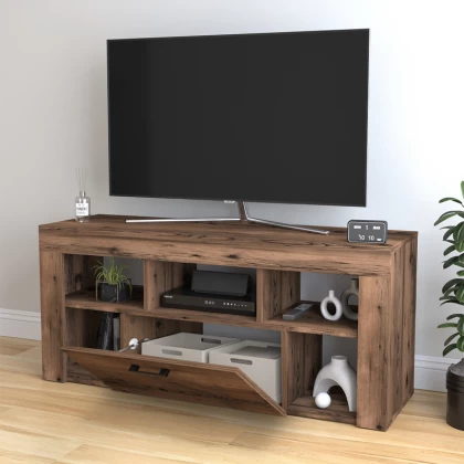 Έπιπλο τηλεόρασης Midili Megapap χρώμα καπνιστή καρυδιά 135x42x60,7εκ. Έπιπλο τηλεόρασης Midili Megapap χρώμα καπνιστή καρυδιά 135x42x60,7εκ.