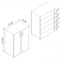 Παπουτσοθήκη - Ντουλάπι Manolo Megapap χρώμα λευκό 60x38x81,4εκ.