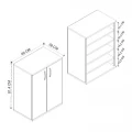 Παπουτσοθήκη - Ντουλάπι Manolo Megapap χρώμα λευκό 60x38x81,4εκ.