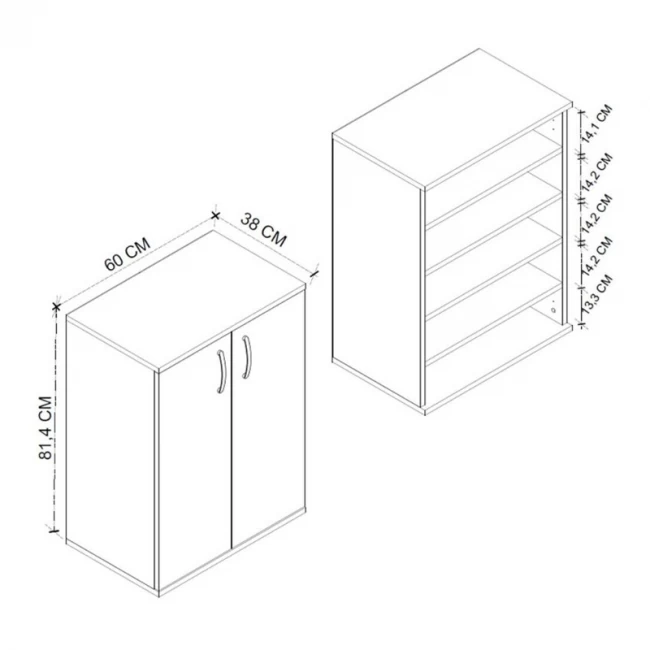Παπουτσοθήκη - Ντουλάπι Manolo Megapap χρώμα λευκό 60x38x81,4εκ.