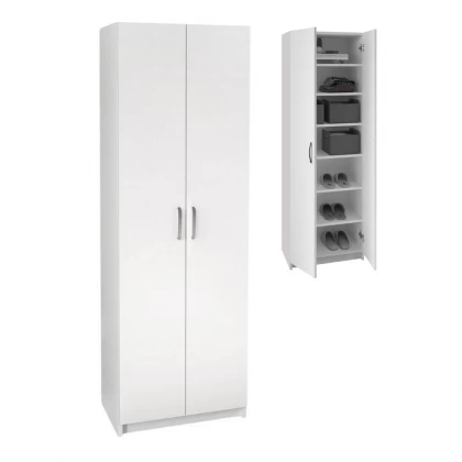 Παπουτσοθήκη Renso Megapap δίφυλλη χρώμα λευκό 59,8x37,8x178,5εκ. Παπουτσοθήκη Renso Megapap δίφυλλη χρώμα λευκό 59,8x37,8x178,5εκ.