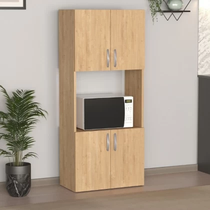Ντουλάπα κουζίνας Armado Megapap χρώμα sapphire oak 60x32x140εκ. Ντουλάπα κουζίνας Armado Megapap χρώμα sapphire oak 60x32x140εκ.