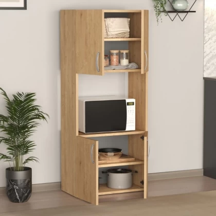 Ντουλάπα κουζίνας Armado Megapap χρώμα sapphire oak 60x32x140εκ. Ντουλάπα κουζίνας Armado Megapap χρώμα sapphire oak 60x32x140εκ.
